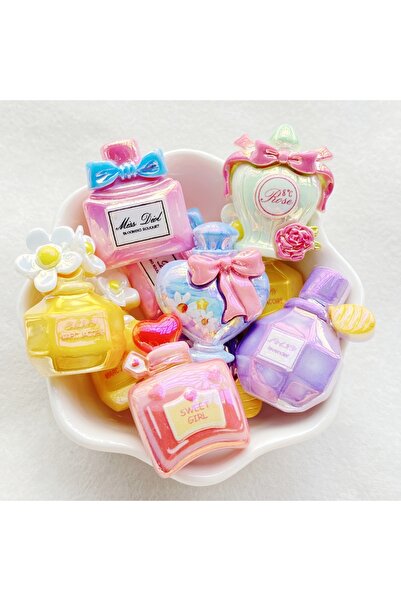 Choice1 Mixed 6Pcs New Cute Resin Cartoon Perfume Bottle Series Flat Back Scr...