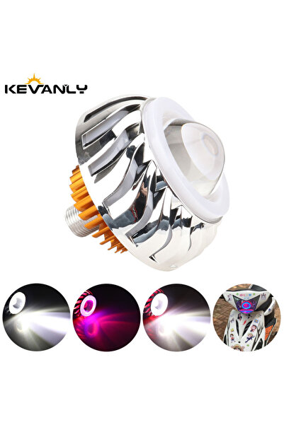 Choice 1 pcs 1pcs Car Motorcycle Headlight Dual LED Angel Devil Eyes Headligh...