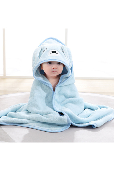 Choice blue dog Cartoon Animal Baby Bath Towels Soft Newborn Hooded Towel Bla...