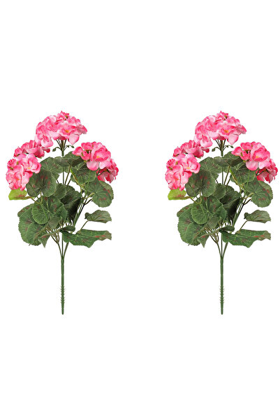 Choice 2pcs Pink 2/4pcs Artificial Flowers Faux Geranium UV Resistant Fake Fl...