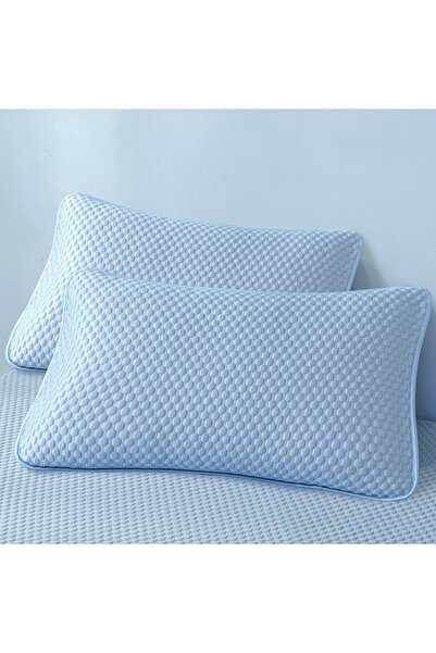 Choice1 Cool feeling-Blue Cotton Pillow Cover Head oil Anti Mite Pillow Case ...