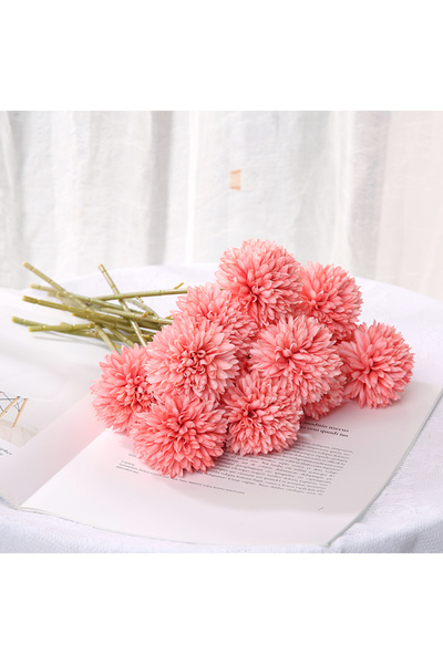 Choice 3Pcs Light Red 3/5Pcs Hydrangea Artificial Flowers Bouquet For Home Be...