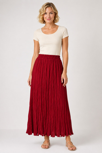 KLAPA Plissed Crushed Skirt