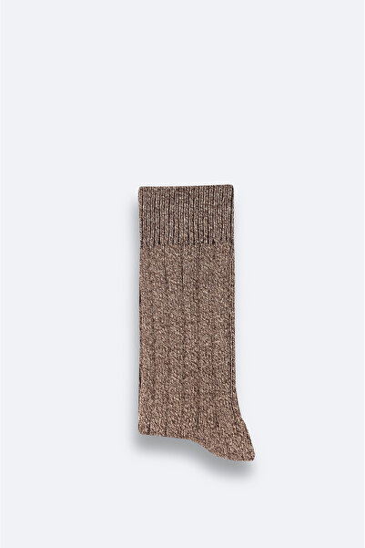 Avva Men's Mink Wool Blend Ribbed Socks A42Y8500