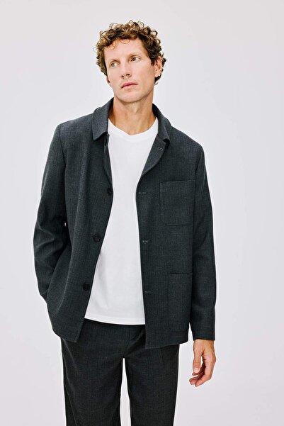 DeFacto Regular Fit Cotton Lined Blazer Jacket G7970Ax25Wn