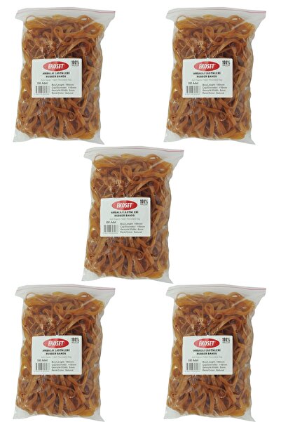 ekoset Wide Rubber Pack Packaging Case Rubber 180x5mm 500 Pieces
