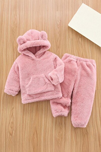 Bubito Pluszowy top unisex dla dzieci, zestaw Welsoft-łosoś