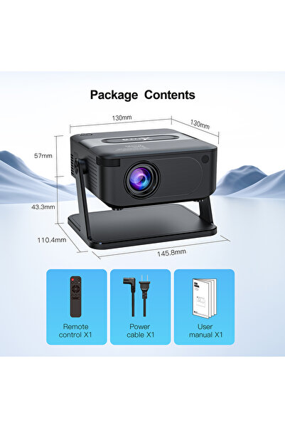 Choice5 جهاز عرض Xnano 4K HA109 أسود اللون، مزود بقابس أسترالي، يعمل بنظام An...