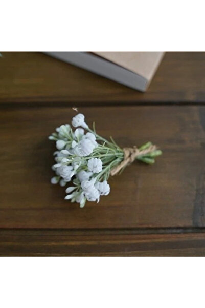 choice2 WHITE A Bouquet of Mini Simulation Flower, Miniature Flowers for Scra...