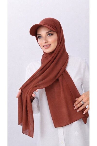ALDAIYR Ready-Made Shawl Hijab with Hat and Bonnet Sandy
