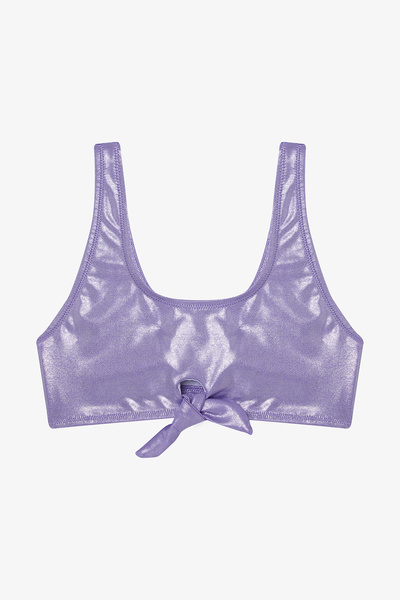 Penti Set bikini liliac pentru fete cu guler halter strălucitor