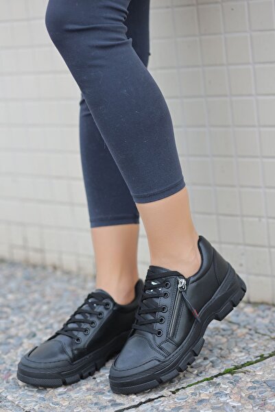 Madam Tarz Candy Daily Flat Sole Zipper Detailed Sports Shoes