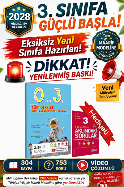 Tonguç Yayınları 3. Sınıf 0'dan 3'e Konu Anlatımlı Soru Bankası Tamamı Çözüml...