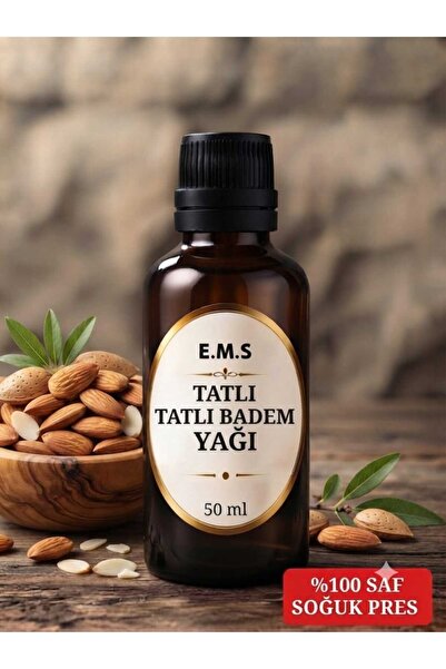 E.M.S AVM 50 مل من زيت اللوز الحلو، زيت لوز طبيعي نقي 100% معصور على البارد.