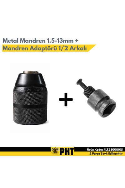 PLATİN HIRDAVAT PHT Metal Mandren Elle Sıkmalı Supra 1,5mm - 13mm + Adaptör 1...