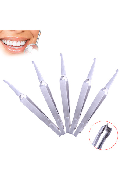 Choice 5PCS/Lot Dentistry Bracket Tweezers Holder Serrated Dentist Instrument...