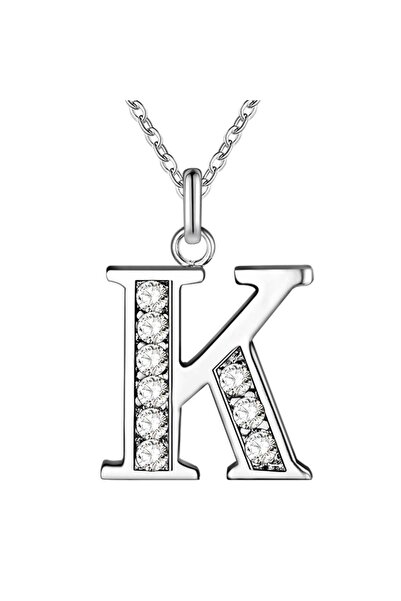 Choice11 217-K 925 Sterling Silver 26 Letters Necklace Pendant for Women Wedd...
