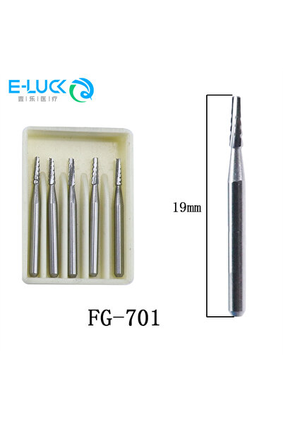 Choice9 FG-701 5pcs Dental Tungsten Carbide Burs Surgical Carbide Cutters Dri...