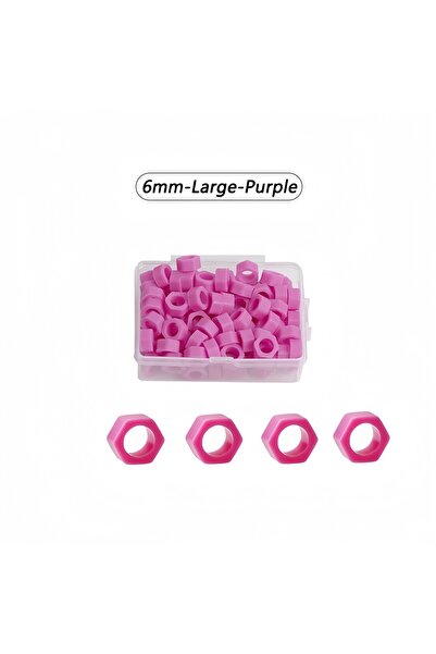Choice16 Large Purple 100Pcs Dental Color Silicone Code Ring 4/6mm Identifica...