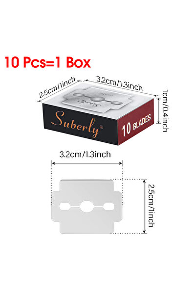 Choice 10pcs(1box) Blades High-Quality Blades Silver Carbon Steel Replacement...