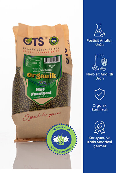 OTS Organik Organik Maş Fasulyesi 750 gr. (Organik Sertifikalı, Pestisit Anal...
