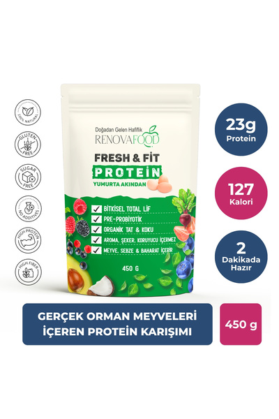 Renovafood Fresh Fit Protein Orman Meyveli Kolajen & Pre-Probiyotik Yüksek Li...