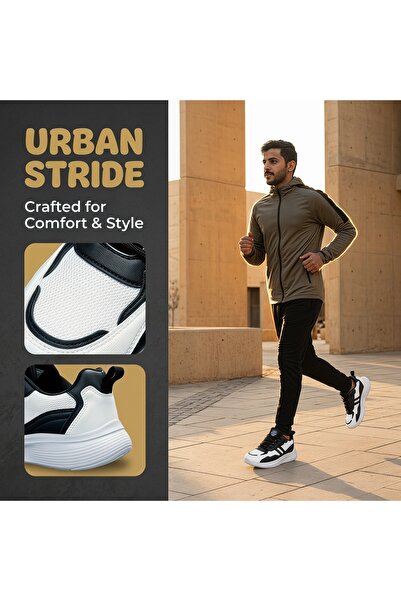 Lucky Steps Men's Breathable Mesh Running Sneakers Lightweight Lace-Up Athlet...