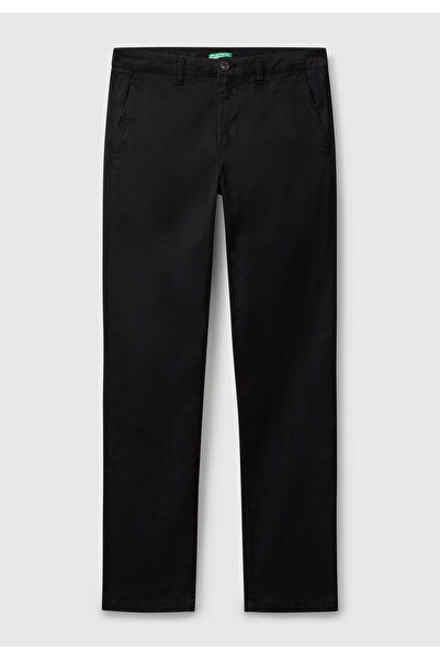 United Colors of Benetton Men's Black Slim Fit Chino Trousers