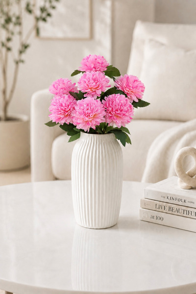 MD Aspiz Flowers Büyük Demet Krizantem Kafalı Karanfil Pampas Okaliptus Sarka...