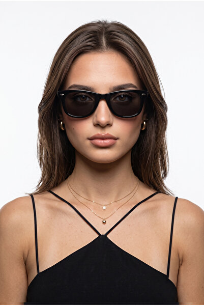 Houseofeyeris Eclipse Black Frame Modern Rectangular Sunglasses – Black Lens ...