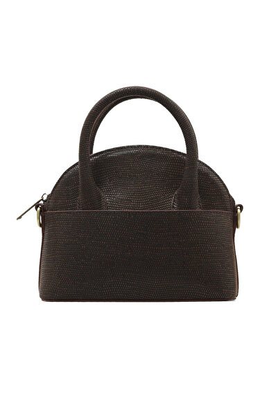 BUENO Brown Lzd Leather Women's Handbag