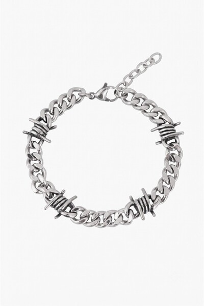 Crupt Studio 316L Barbed Wire Cuban Chain Men's Steel Bracelet