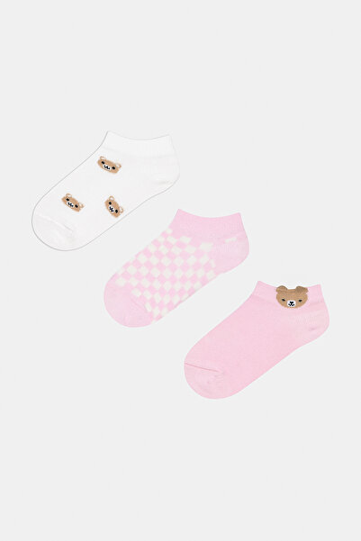 Penti Girl's Mini Bear Multicolored 3-Piece Booties Socks