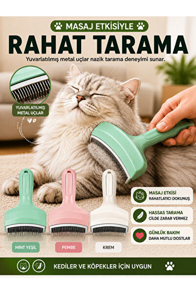 OpenCity Pet Hair Collection Comb Cat Dog Grooming Comb Ergonomic Model Colorful