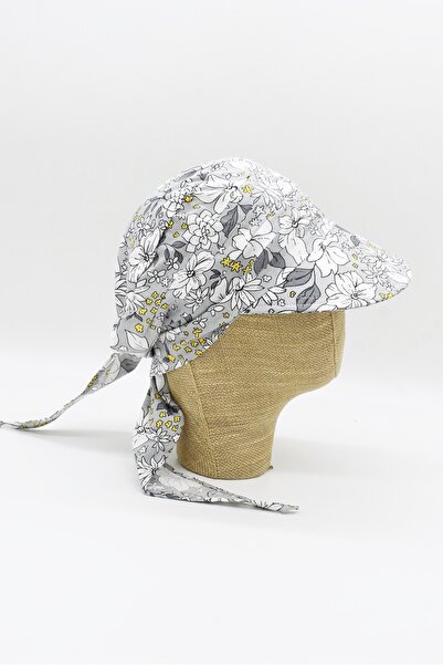 Külah Women's Tie-Up Scarf Brim Patterned Beach Hat