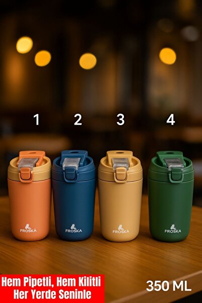 Open Home Concept Steel Thermos with Self Straw 350 ml – Fresh Drink All Day