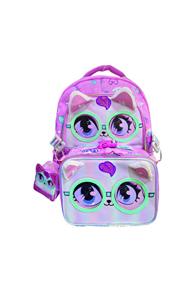 Dream Vest GÖZLÜKLÜ KEDİ 3'LÜ ÇANTA SETİ