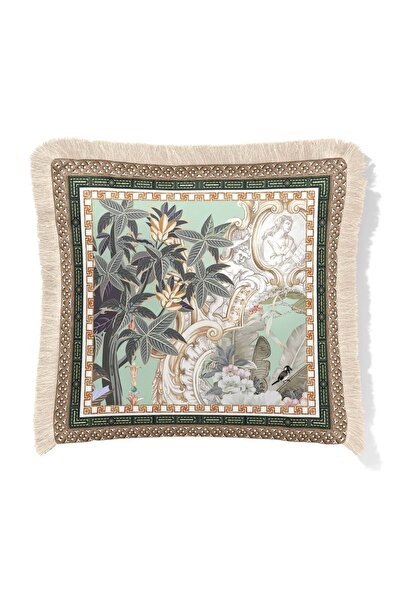 Pilloveland Fringed Throw Pillow Cover Double Sided 43*43 cm - Palmira Cream ...