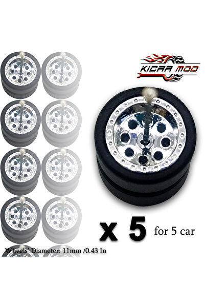 Choice5 YSMM040 1/64 Wheels with Detachable Slick Tires Circular Spoke for To...