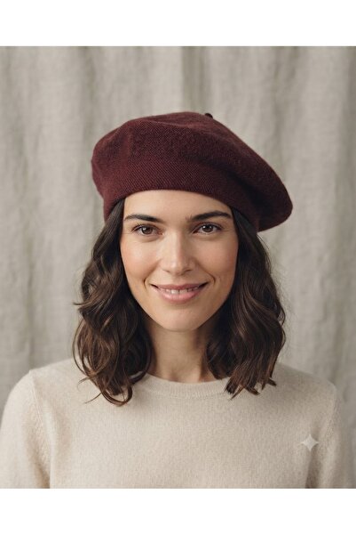 Fonem Women's Woolen Lady Baretta Painter Beret Fo 2506 Tile-96896