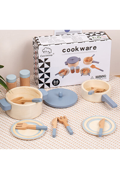 Choice blue cookware Children's Wooden Simulation Kitchen Toys, Early Educati...