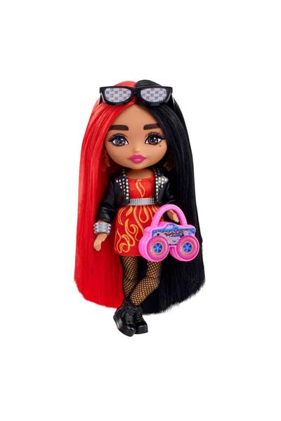 Barbie Extra Mini Bebekler Alev Baskılı Elbise