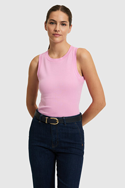 U.S. Polo Assn. Women's Pink Crew Neck Basic T-Shirt 50321799-Vr041