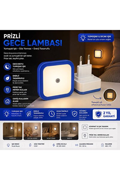 Cata Ct-9500 Led Gece Lambası Mavi