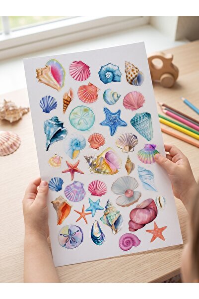 Rana İkra Art Deniz Kabuğu Temalı Sticker Seti (5 Sayfa 160 Adet)