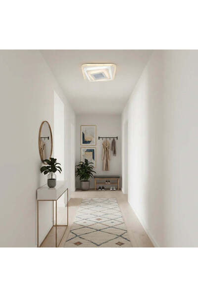 OEM Lustra LED NEXA 3D 46W, Patrata, lumina Rece/Calda/Neutra , Alb