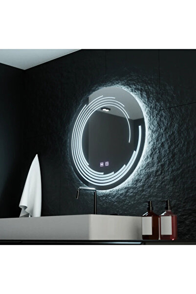 OEM Oglinda LED Rotunda, 60cm, Lira Touch, Sistem Dezaburire, Dimabila