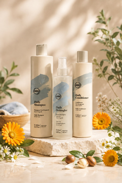 +360 360 Hair Professional Daily Shp-Daily Cond.300ml-Daily Detangler 250ml Set