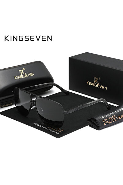Choice Black Gray KINGSEVEN Luxury Polarized Sunglasses Men UV400 Square Larg...