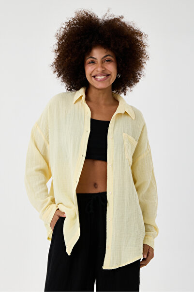 DIANNA Women's Oversize Long Sleeve Shirt 100% Cotton